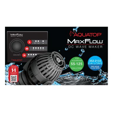 AQUATOP MaxFlow DC Wavemaker Pump with Controller 2113 GPH - For 55-125 Gallon Aquariums MWV-2000